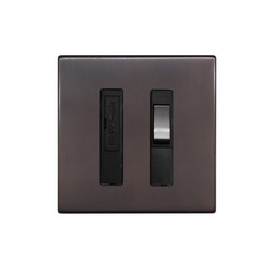 Morpheus Screwless Fuse Spur 1 gang 13 amp switch fuse spur Chocolate Bronze