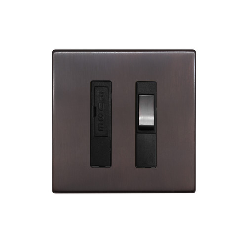 Morpheus Screwless Fuse Spur 1 gang 13 amp switch fuse spur Chocolate Bronze