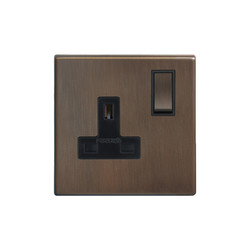 Morpheus Screwless Wall Socket 1 gang 13 amp switch socket outlet Chocolate Bronze