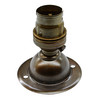 Screw Fix Unswitched Lamp Holder 65mm Domed Antique Brass BC / B22