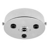 Three Way Ceiling Rose Polished Nickel 100mm
