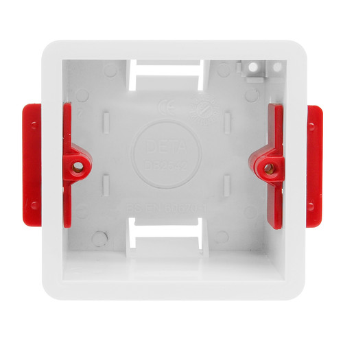 Single Plate Plasterboard Back Box Plastic 46mm