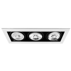 Grid Triple Downlight QR70 12V 3 x 50W Black / White