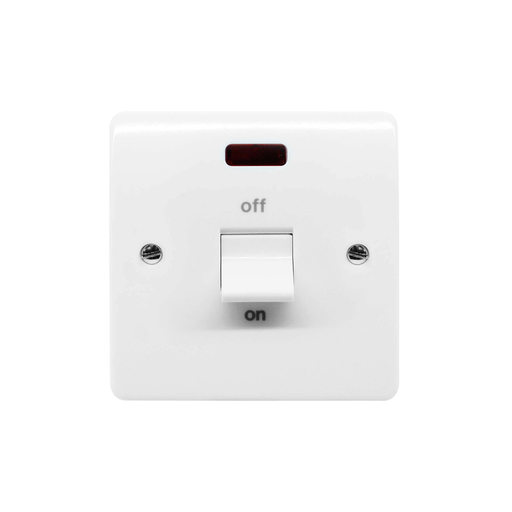 MK Logic Plus Cooker Switch 1 gang single plate 32 amp cooker Neon