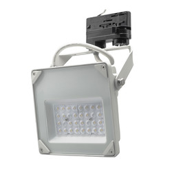 LED White High Brightness Three Circuit Track Floodlight 240V 10W 4000K Cool White