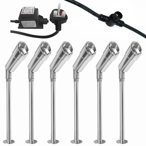 LED Hood Spike Kit Aluminium 12V 6 x 1W 3000K Warm White