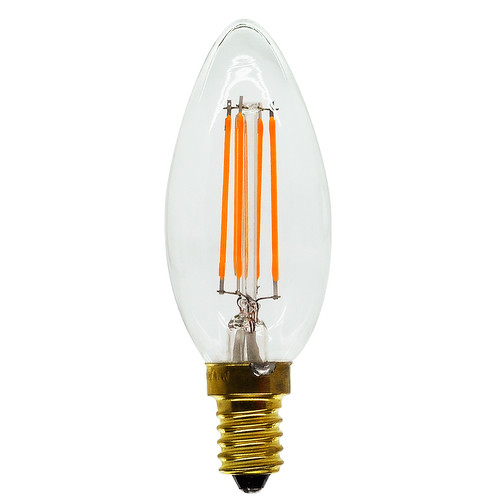 LED Carbon Filament Squirrel Cage Candle Light Bulb 35mm 280lm 2100K Dimmable SES 4W 2200K Warm White