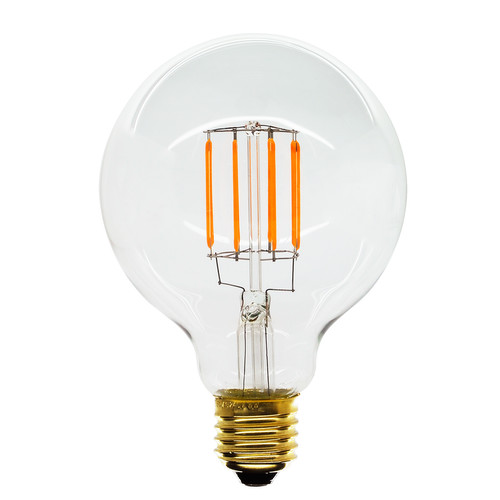 LED Carbon Filament Lamp Squirrel Cage Globe G95 95mm Dimmable ES 6W (=60W)