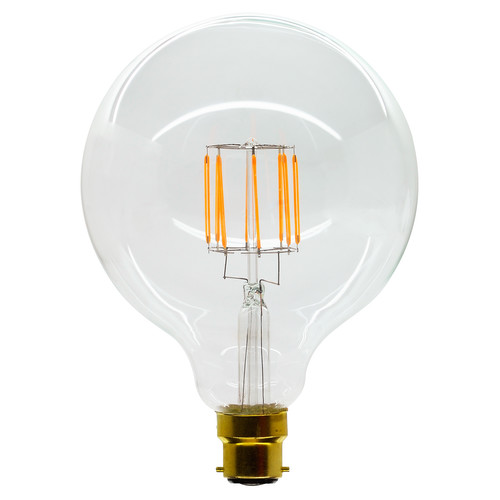 LED Carbon Filament Lamp Squirrel Cage Globe G125 125mm 600lm Dimmable Light Bulb BC 8W