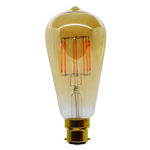 LED Carbon Filament Lamp Squirrel Cage 64mm 560lm Dimmable Light Bulb BC 6W