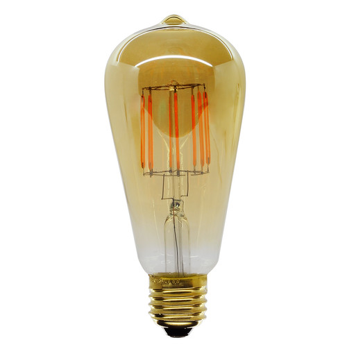 LED Carbon Filament Lamp Squirrel Cage 64mm 560lm 2200K Dimmable Light Bulb ES 6W