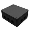 Waterproof Empty Junction Box M20 / M25 (160x140x81mm) 10 Ways Threaded Membrane & Knockouts Black