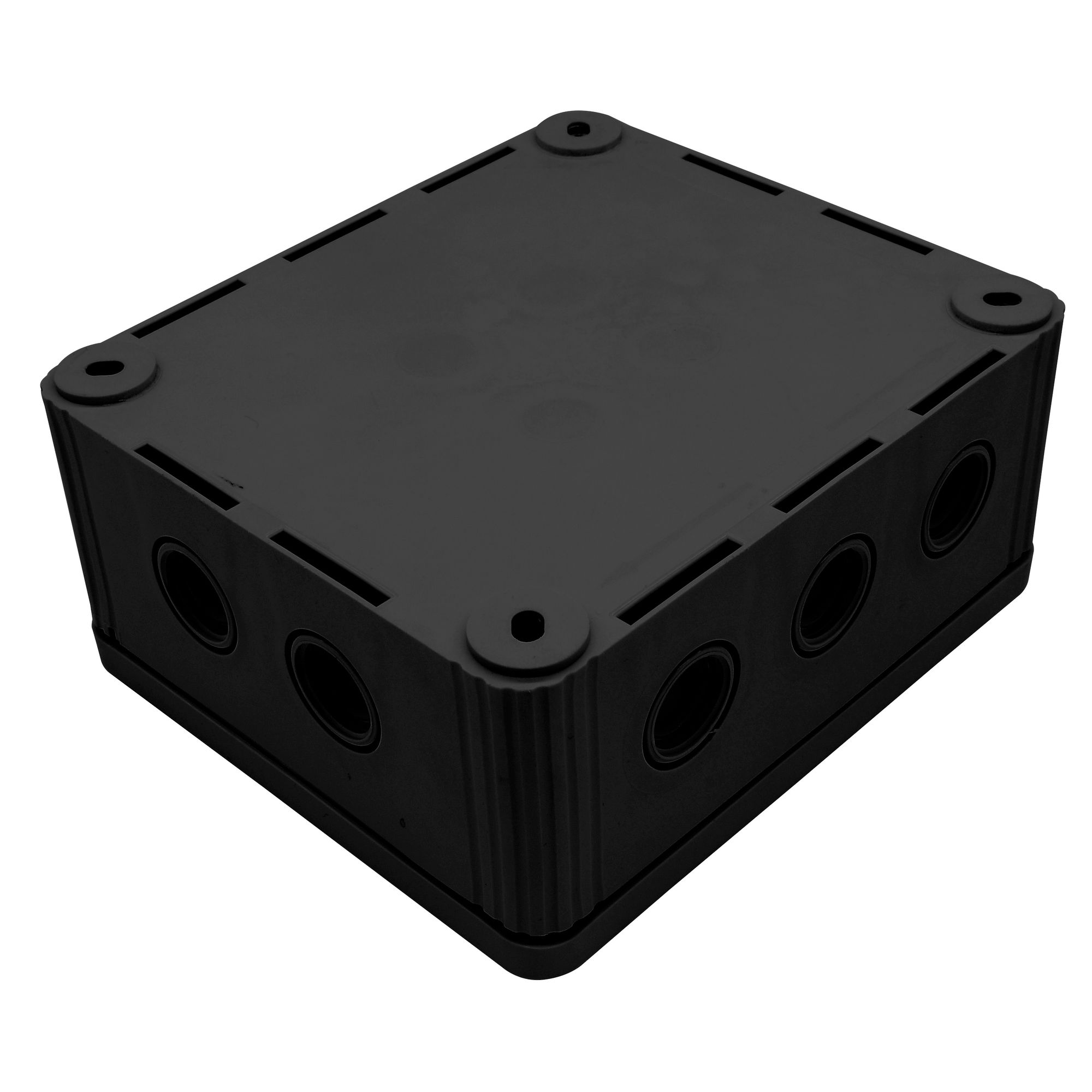 Waterproof Junction Box (160mm) 10 Way Black Mr Resistor Lighting