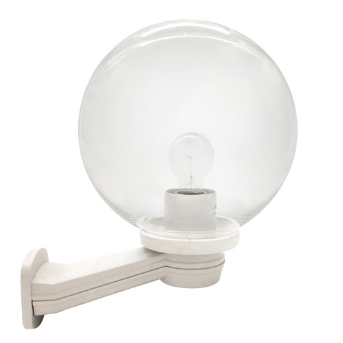 Wall Mounted Large Globe White 240V 100W Clear