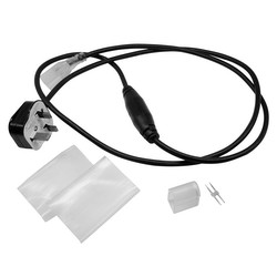 LED Neon Flex Power Cord Kit 240V Black