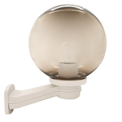 Wall Mounted Large Globe White 240V 100W Smoked