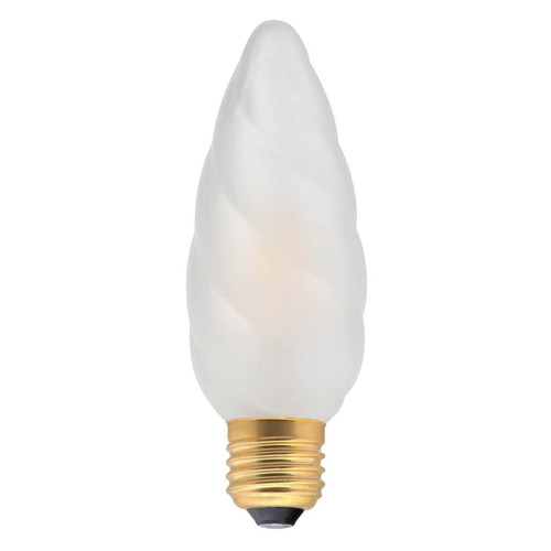 LED Twisted Matt Satin Candle Lamp E27 420lm TW Dimmable 4W 2700K Warm White