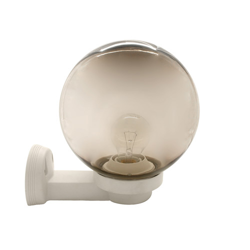 Wall Mounted Small Globe White 240V 60W Smoked
