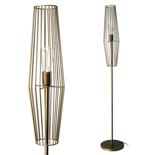 Cage Floor Standing Lamp Bronze 60W