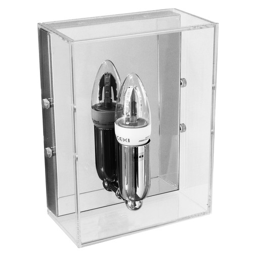 Square Clear Glass Wall Light E14 240V Clear Glass 40W