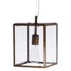 Opaco Small Clear Glass Pendant Light 240V Bronze 1 x 60W