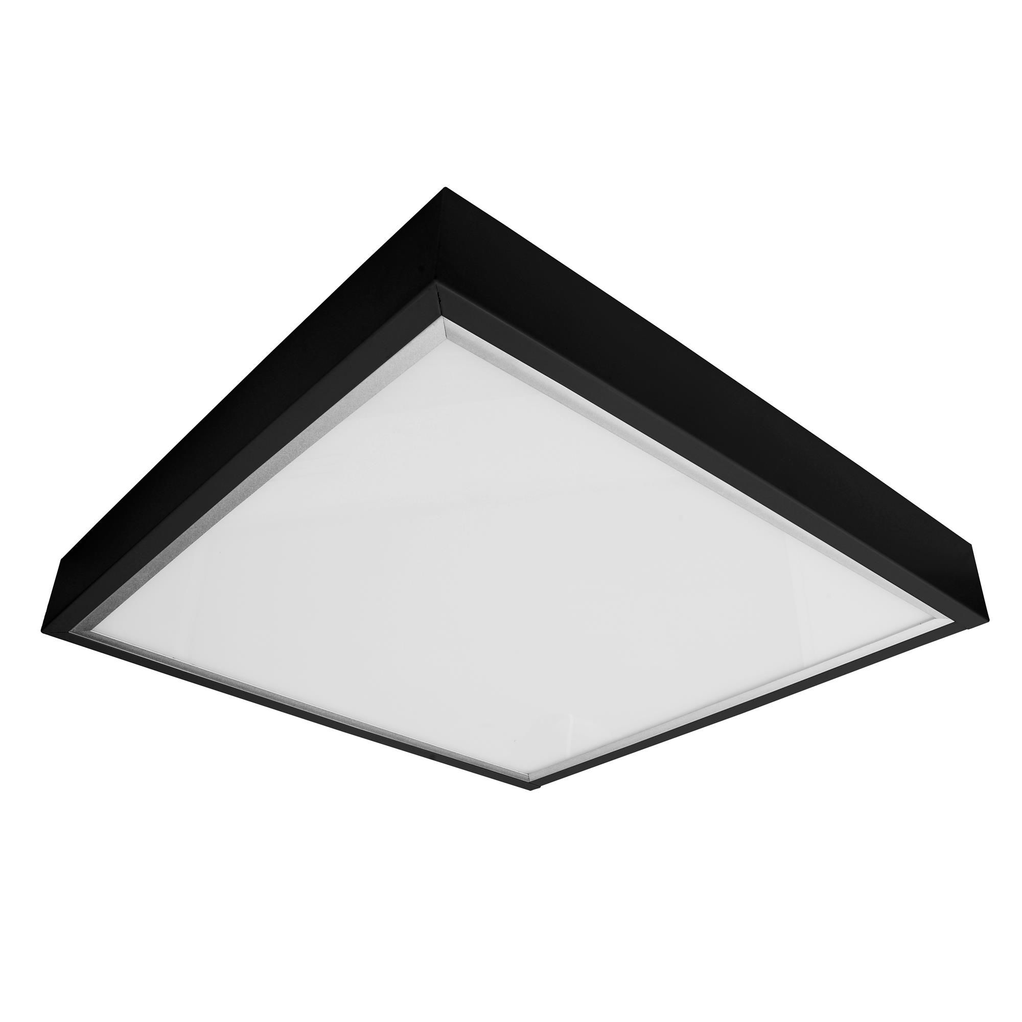 LED Surfaced Panel Light Box Black Kit 24V 600 x 600mm 3000K Warm White 34W Mr Resistor Lighting