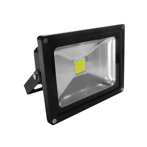 LED Black Floodlight 240V 20W (=200W) 4000K Cool White