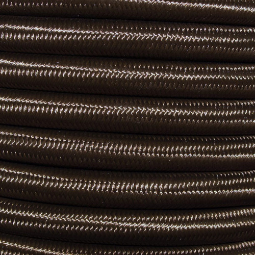 Braided Cloth Round Flex 3 Core Cable 0.75mm² Brown