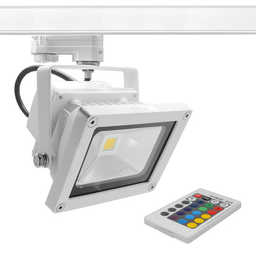 White LED Three Circuit Track Floodlight 240V 10W (=100W) RGB