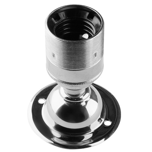 Screw Fix Threaded Skirt Dome Lampholder Nickel ES / E27