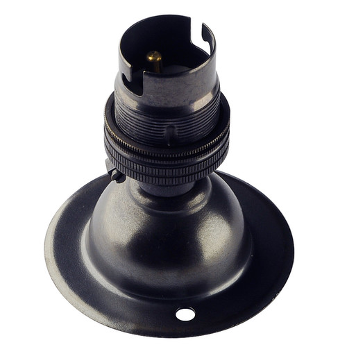 Screw Fix Unswitched Dome Lamp Holder Bronze BC / B22
