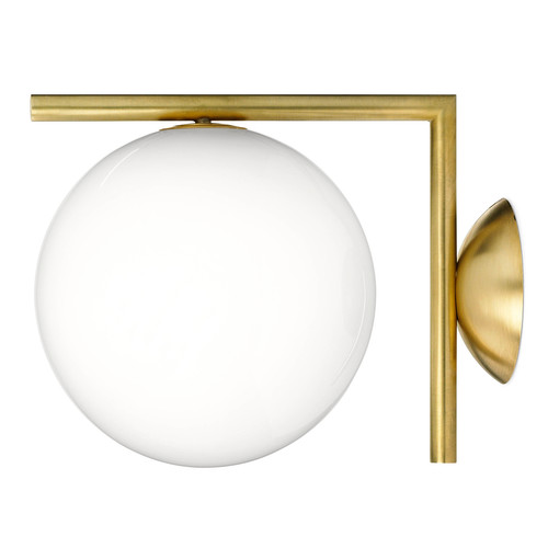 IC W1 Small Wall & Ceiling Light 60W Brass