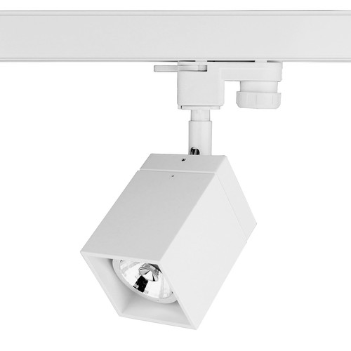 Short Cube Three Circuit Track GU10 Spotlight 35W White