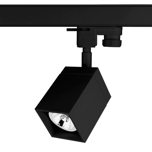 Short Cube Three Circuit Track GU10 Spotlight 35W Black