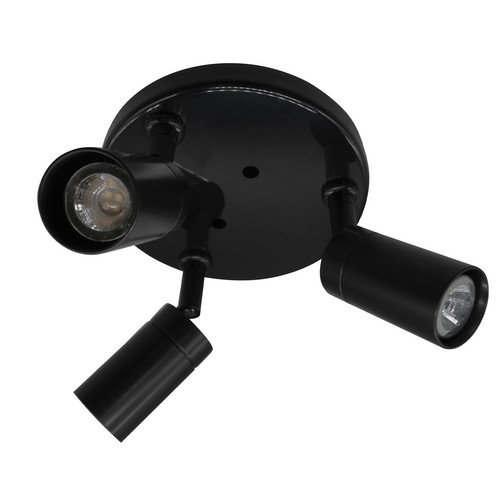 Black Mini Triple Tube Spotlight 105W Black