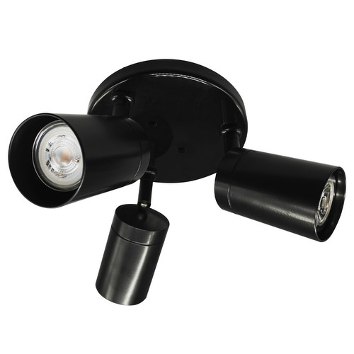 Black Short Triple Tube Spotlight 105W Black