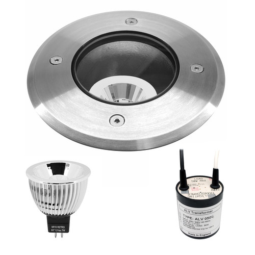Recessed LED Uplight 12V Kit Silver 50W