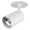 Short Tube Spotlight Semi Recessed GU10 240V 35W White
