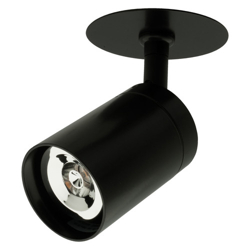 Short Tube Spotlight Semi Recessed GU10 240V 35W Black