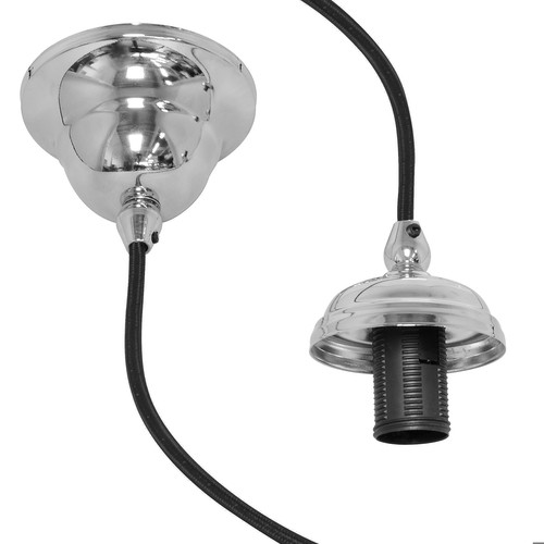 Dome Pendant Kit 3m Cable E14 / SES Chrome