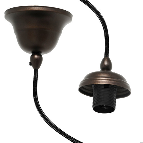 Dome Pendant Kit 3m Cable E27 / ES Anique Bronze