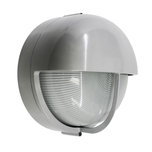 Round Eyelid Bulkhead Exterior Light Silver 100W
