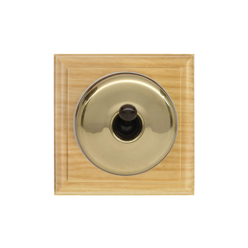 Brass Toggle Switch Classic Pine