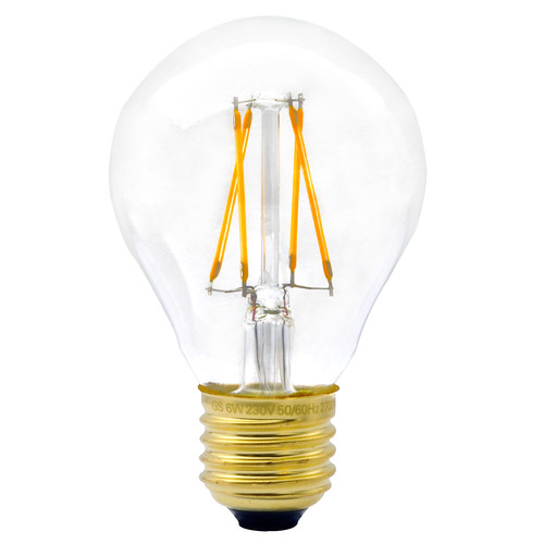 LED Carbon Filament A60 Clear Warm White 6W 650lm Switching Light Bulb ES / E27 6W