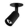 Mini Tube Spotlight Semi Recessed GU11 240V 35W Black