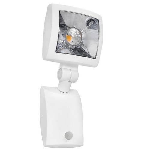 LED Outdoor Garden Flood PIR Large 12W White 3000K Warm White