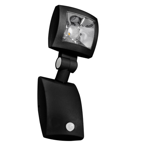 LED Flood PIR Small 5W Black 3000K Warm White