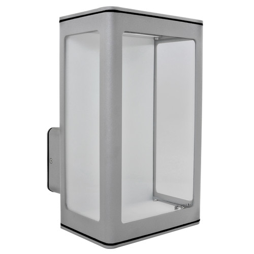 LED 5W Lantern Outdoor Garden Wall Light Silver 3000K Warm White
