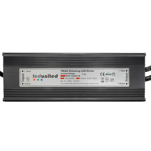 Triac LED Dimming Driver 200W 12V (Constant Voltage)