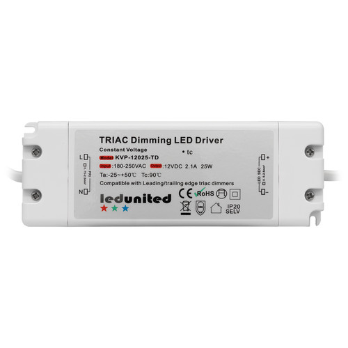 Triac LED Dimming Driver 25W 12V (Constant Voltage)